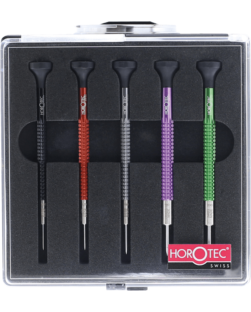 HOROTEC 01.020-B – Assortiment 5 tournevis alu