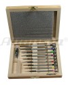 AUGUSTA – Coffret 9 tournevis bois avec mèches interchangeables