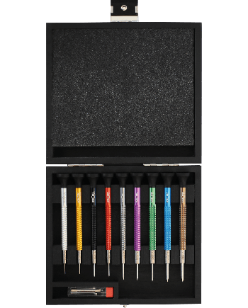 HOROTEC 01.020-E – Assortiment 9 tournevis alu