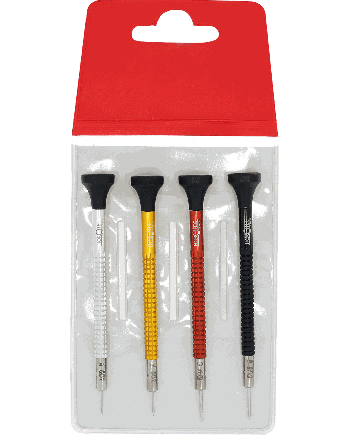 HOROTEC 01.020-G – Pochette 4 tournevis précis