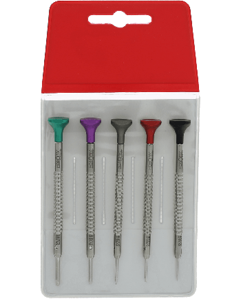 HOROTEC 01.218-F – Pochette 5 tournevis billes