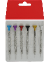 HOROTEC 01.218-H – Pochette 6 tournevis billes