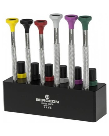 BERGEON 7778 – Socle 6 tournevis avec mèches