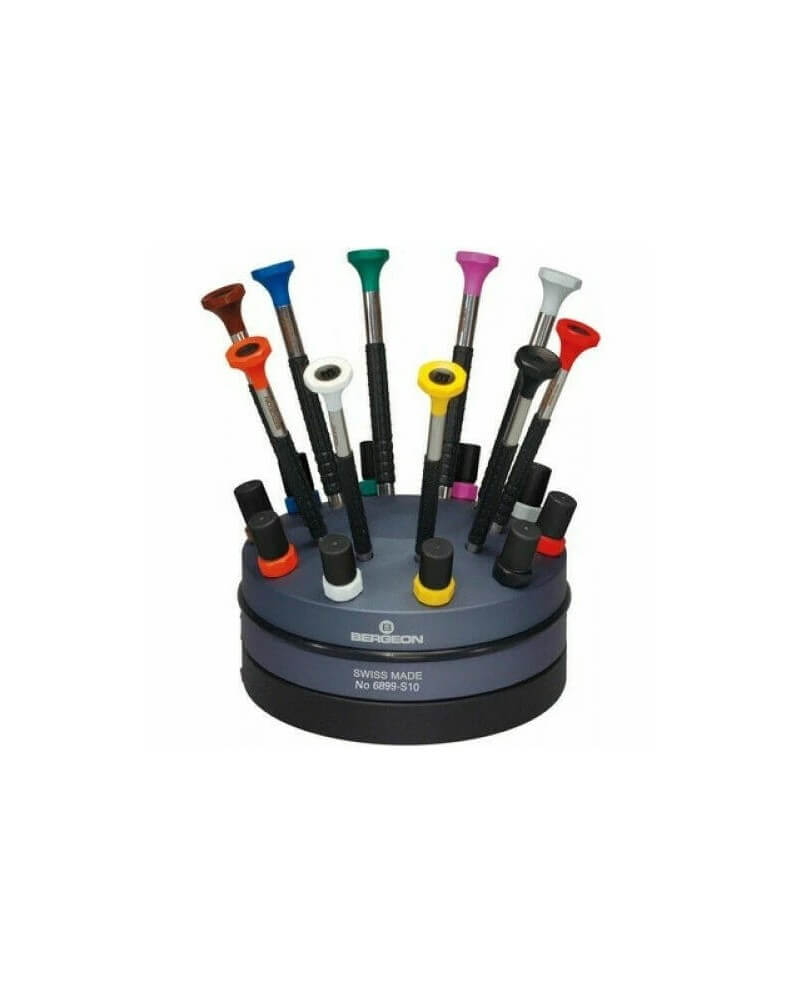 BERGEON 6899-S10 – Socle tournant 10 tournevis confort