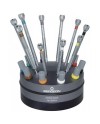 BERGEON 3044-A – Socle tournant 10 tournevis laiton