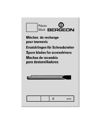 BERGEON – Mèche tournevis inox durci 54 HRC