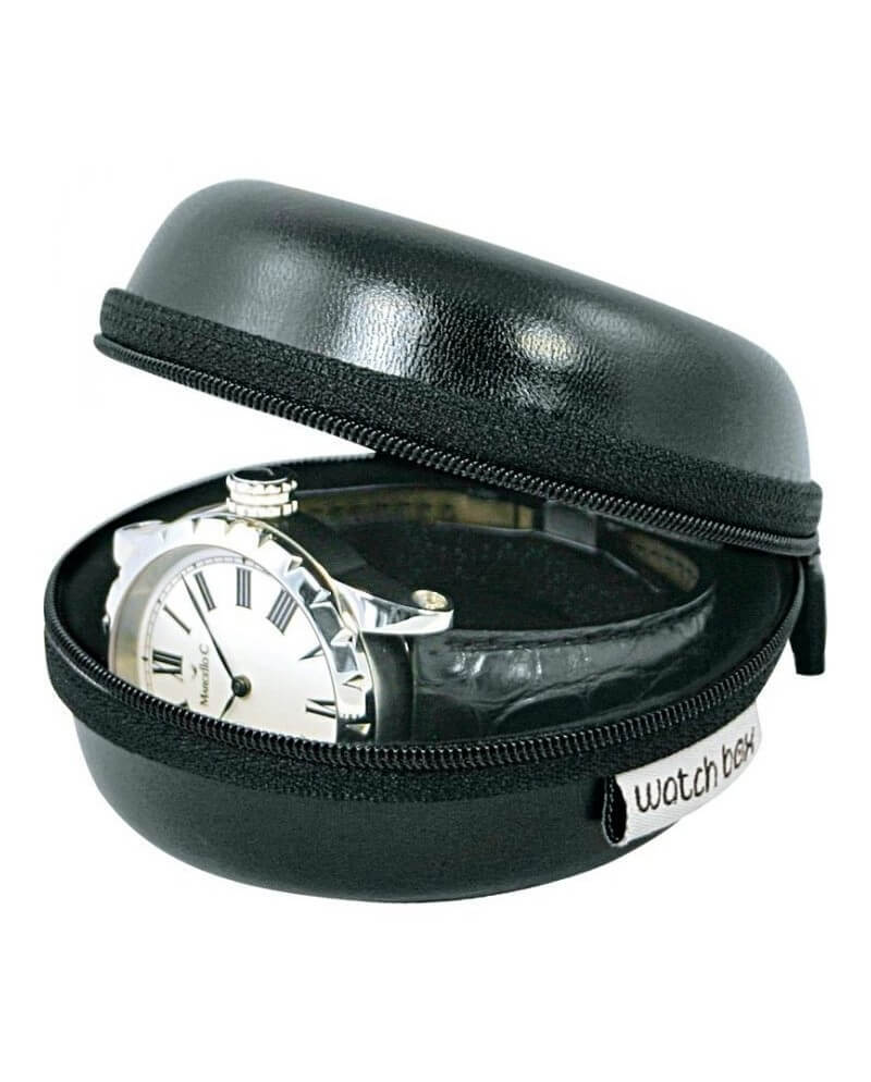 BECO WATCH BOX – Boîte simili cuir ronde rangement montre