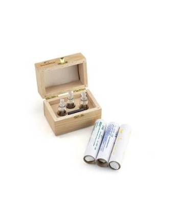 TECHNOFLUX - Coffret bois 3 réactifs or (14K, 18K, 24K)