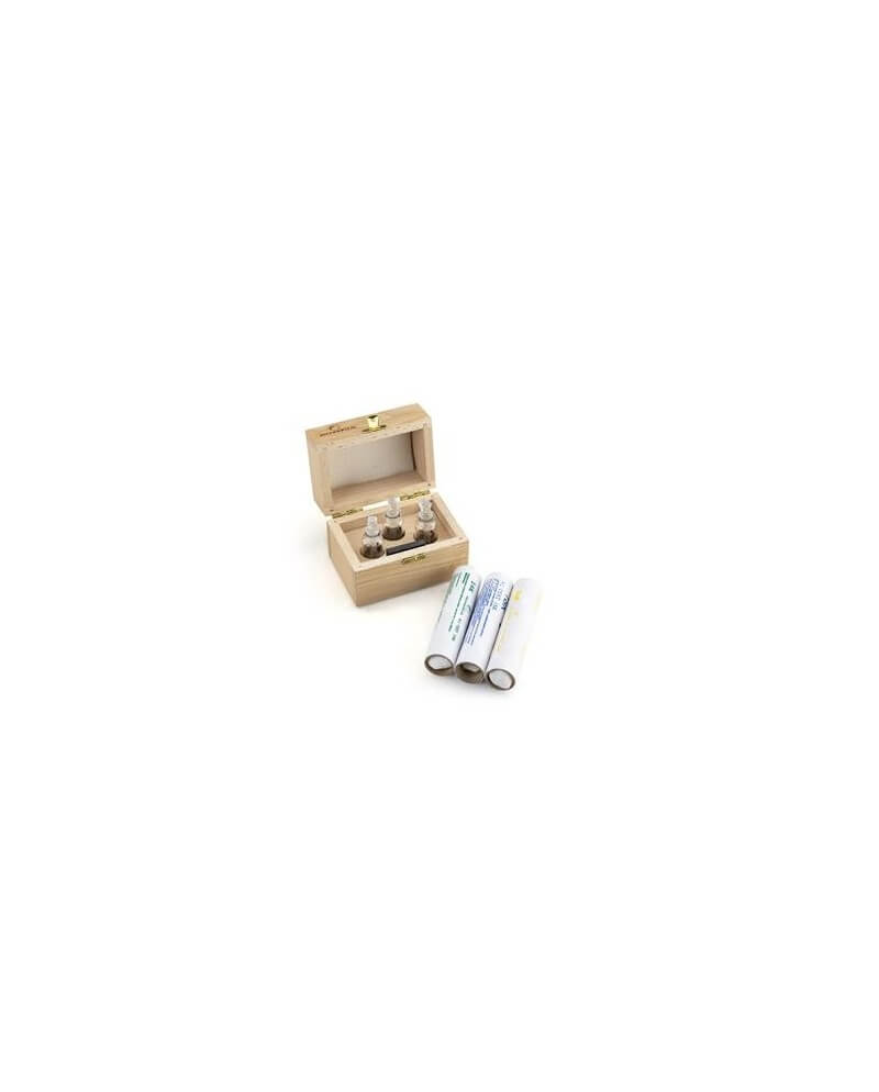 TECHNOFLUX - Coffret bois 3 réactifs or (14K, 18K, 24K)