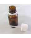 Flacon en verre hermétique avec bouchon spatule (2,5 ml ou 15 ml)