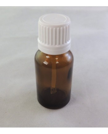 Flacon en verre hermétique avec bouchon spatule (2,5 ml ou 15 ml)