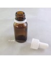 Flacon en verre hermétique avec bouchon pipette (5 ml ou 15 ml)