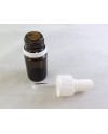 Flacon en verre hermétique avec bouchon pipette (5 ml ou 15 ml)