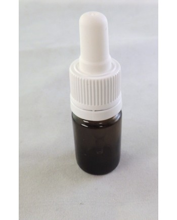 Flacon en verre hermétique avec bouchon pipette (5 ml ou 15 ml)
