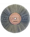 Disque brosse en argent nickelé Ø 85 mm pour touret à polir