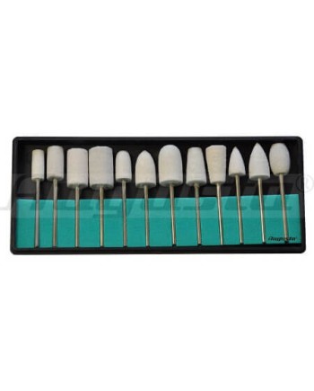 AUGUSTA 4555.S12 – Assortiment 12 brossettes feutre polissage fin