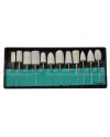 AUGUSTA 4555.S12 – Assortiment 12 brossettes feutre polissage fin