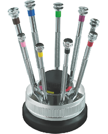 HOROTEC 01.100 – Assortiment tournevis socle tournant