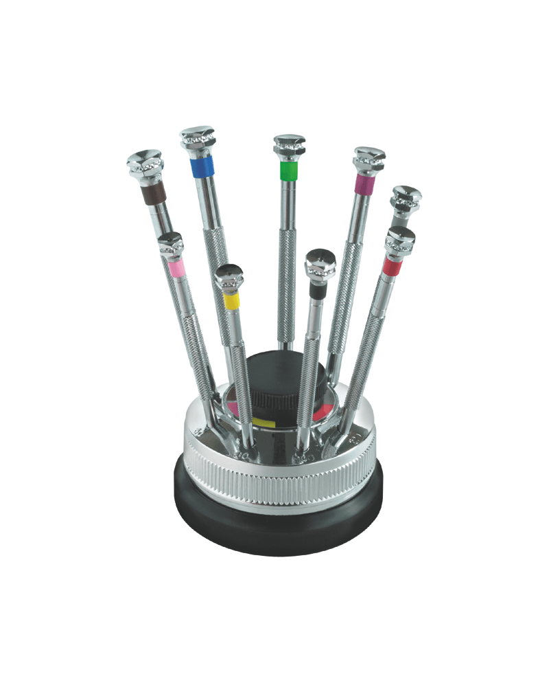 HOROTEC 01.100 – Assortiment tournevis socle tournant