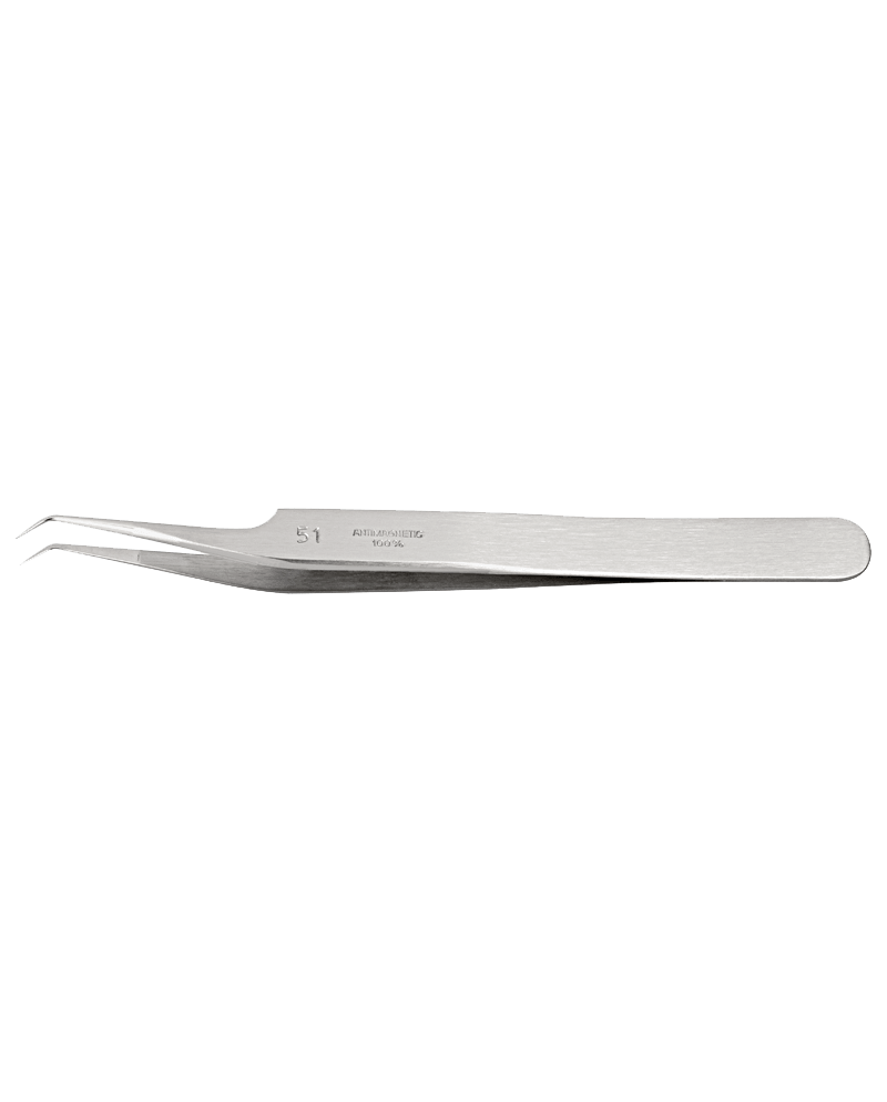 HOROTEC 12.302-51-1 – Brucelles coudées extra fines antimagnétiques 904L