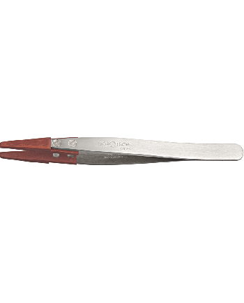 HOROTEC 12.726 – Brucelles larges embouts vulcanisés rouges