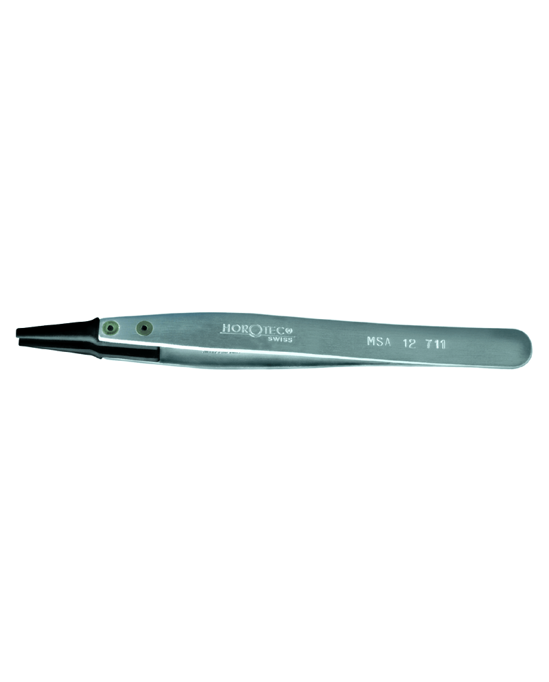 HOROTEC 12.711 – Brucelles fibre de carbone pointes larges carrées
