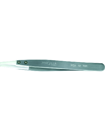 HOROTEC 12.721 – Brucelles aluminium embouts Delrin® pointes larges carrées