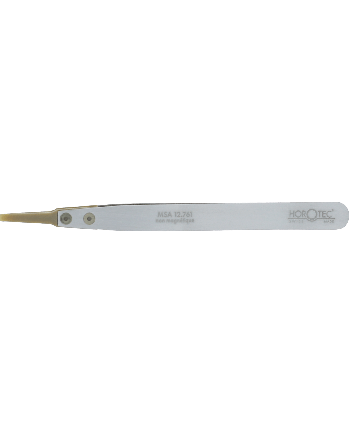 HOROTEC 12.761 – Brucelles aluminium embouts PEEK pointes larges carrées