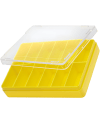 HOROTEC 17.523 – Boîte plastique empilable 12 cases fond jaune