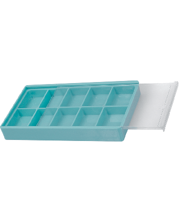 HOROTEC 17510 - Boîte rangement 10 cases coulissante