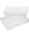 HOROTEC 17.522 – Boîte plastique rectangulaire transparente 36 x 26 mm
