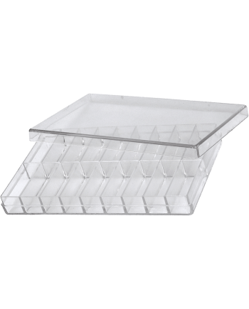 HOROTEC 17.520 – Boîte plastique 18 cases transparente
