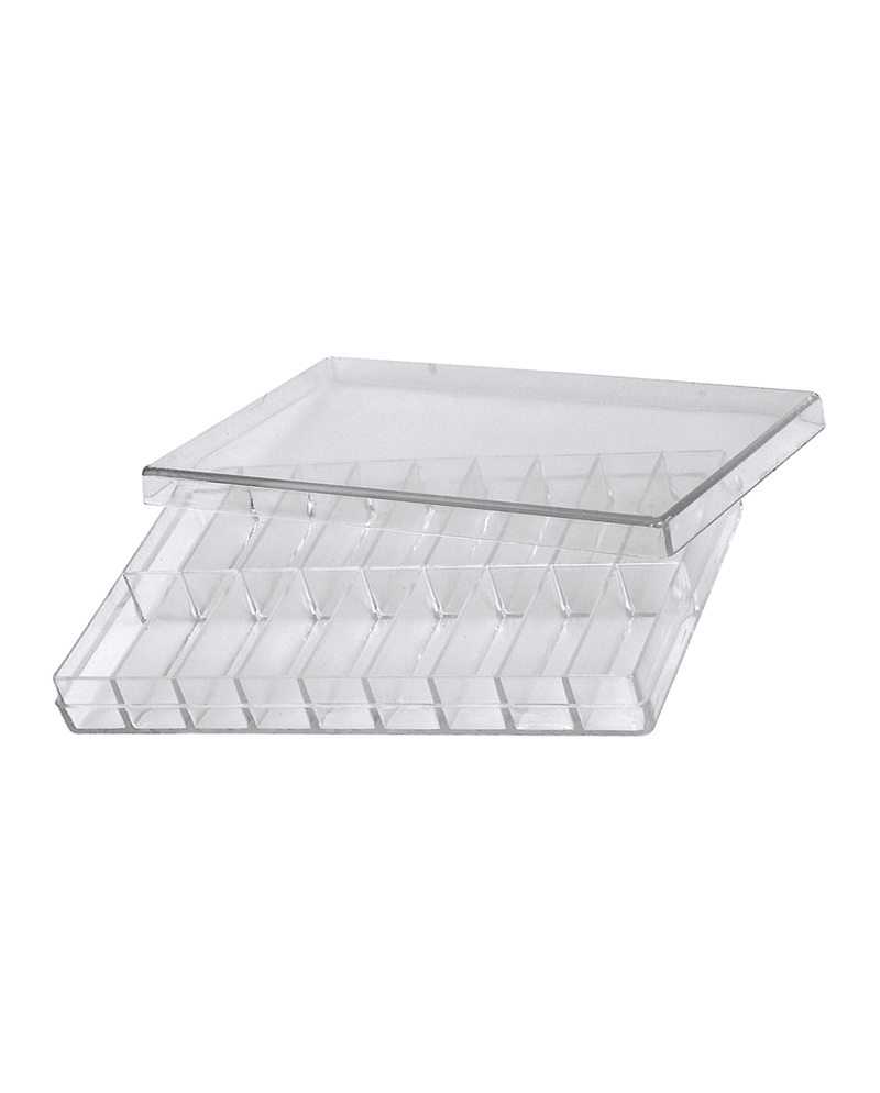 HOROTEC 17.520 – Boîte plastique 18 cases transparente