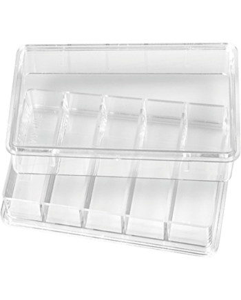 HOROTEC 17.539 – Boîte plastique empilable 5 cases transparente