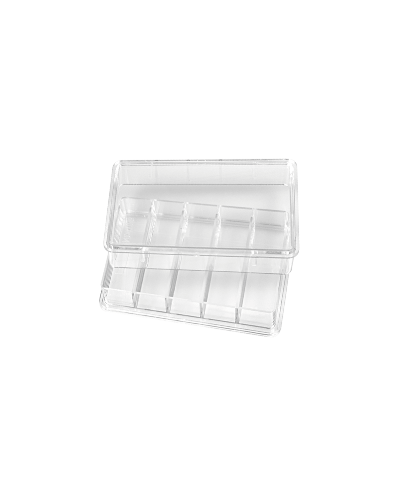 HOROTEC 17.539 – Boîte plastique empilable 5 cases transparente