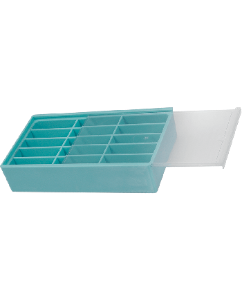 HOROTEC 17512 - Boîte rangement 15 cases coulissante
