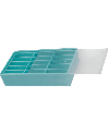 HOROTEC 17512 - Boîte rangement 15 cases coulissante