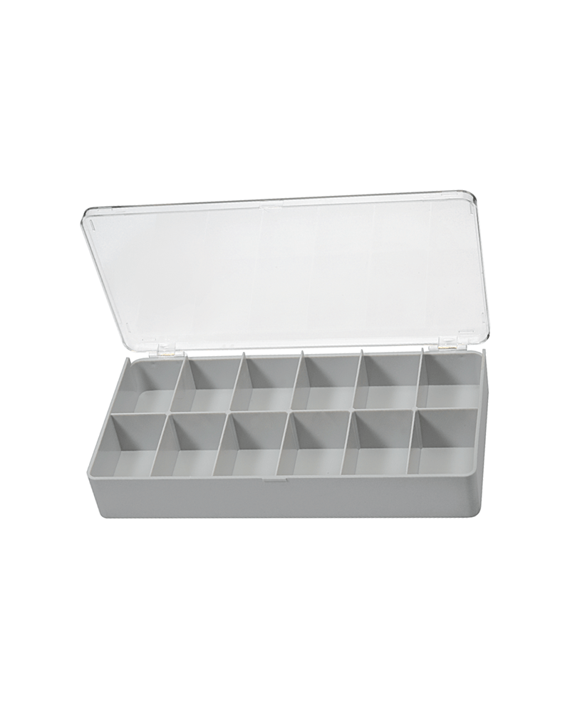 HOROTEC 17500 - Boîte rangement 12 cases transparente