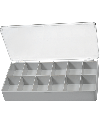 HOROTEC 17500 - Boîte rangement 12 cases transparente