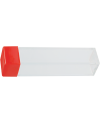 HOROTEC 17.537 – Tubes en plastique carrés avec fond transparent et couvercle rouge