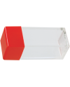 HOROTEC 17.536 – Tube en plastique carré transparent avec couvercle rouge par 100 pièces