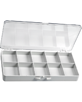 HOROTEC 17566 - Boîte rangement 10 cases transparente