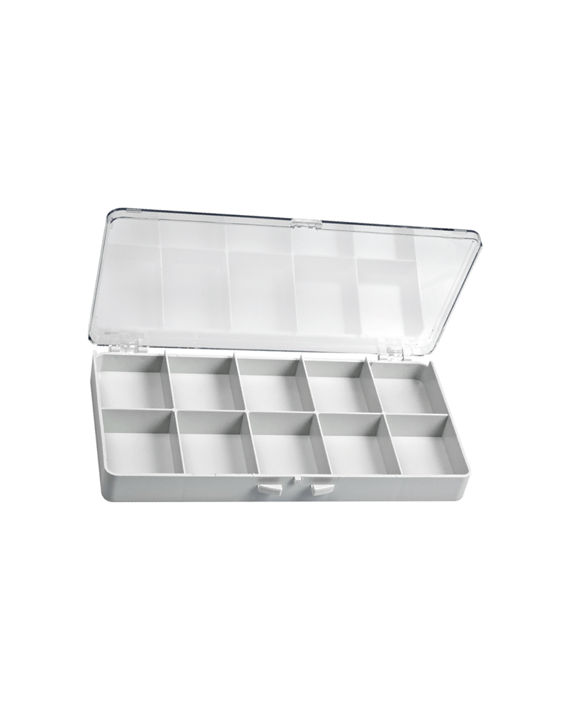 HOROTEC 17566 - Boîte rangement 10 cases transparente