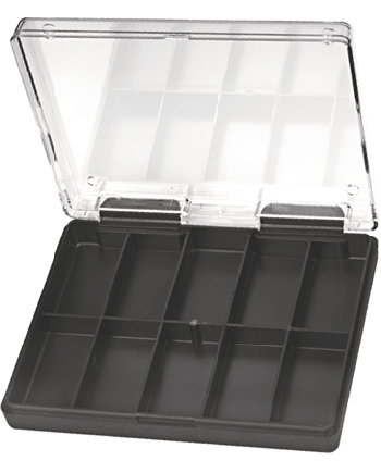 HOROTEC 17567 - Boîte empilable 10 cases transparente