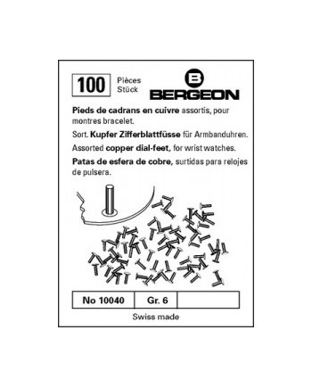 BERGEON 10040 – Pieds de cadrans cuivre