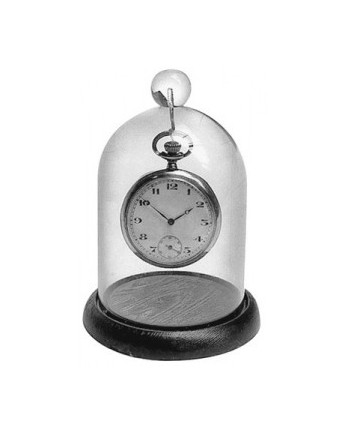 BERGEON 6497 – Dôme cloche plexi avec socle bois
