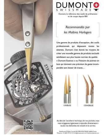 DUMONT – Brucelles d’horloger à pointes interchangeables en bois – Différentes formes