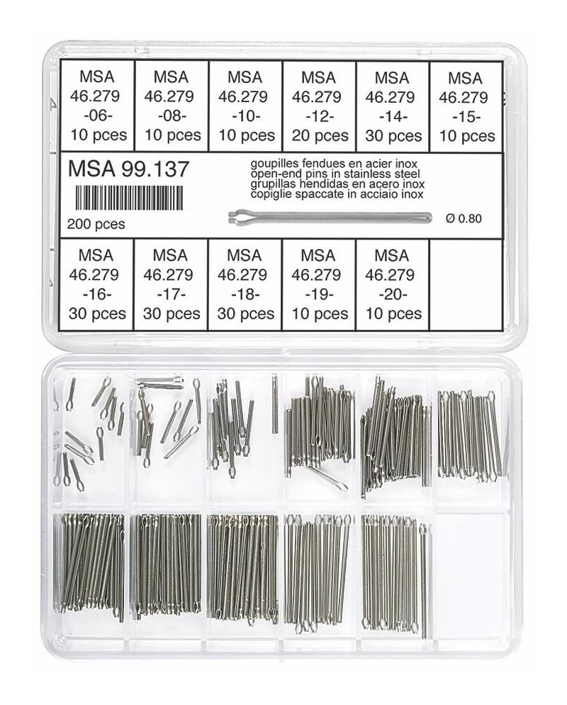 HOROTEC MSA 99.137 – Assortiment de goupilles fendues