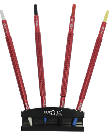 HOROTEC 05.025 – Assortiment d’outils pour poser les aiguilles avec embouts en Delrin®