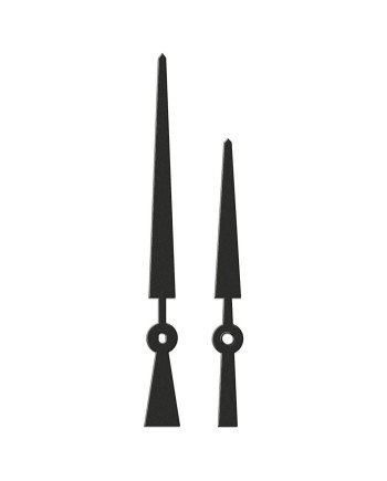 PASSION HORLOGERIE – Aiguilles flèches 125 mm noires en aluminium
